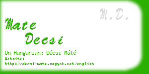 mate decsi business card