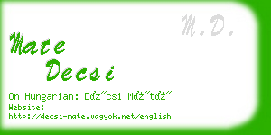 mate decsi business card